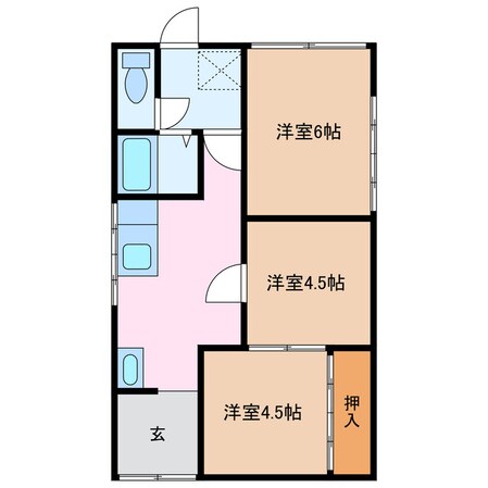 松阪駅 徒歩42分 1階の物件間取画像